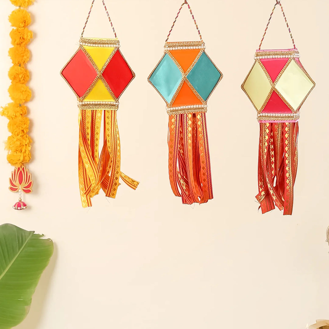 Handmade Decorative Mini Akash Kandil/ Lantern | Set Of 6