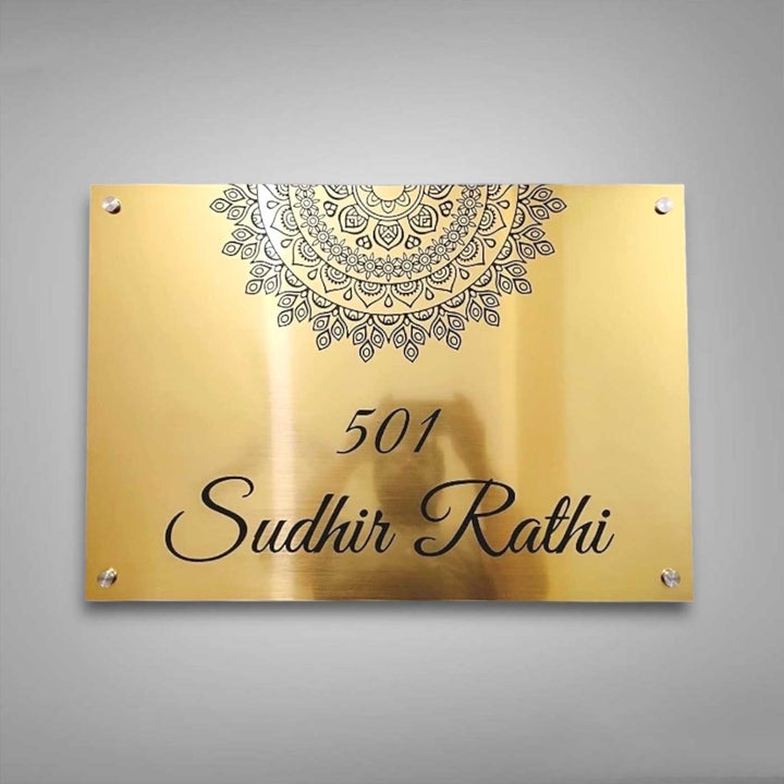 Personalized Weatherproof Stylish Stainless Steel Name Plate