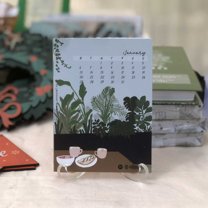 A Café State Of Mind 2025 Calendar With Acrylic Stand