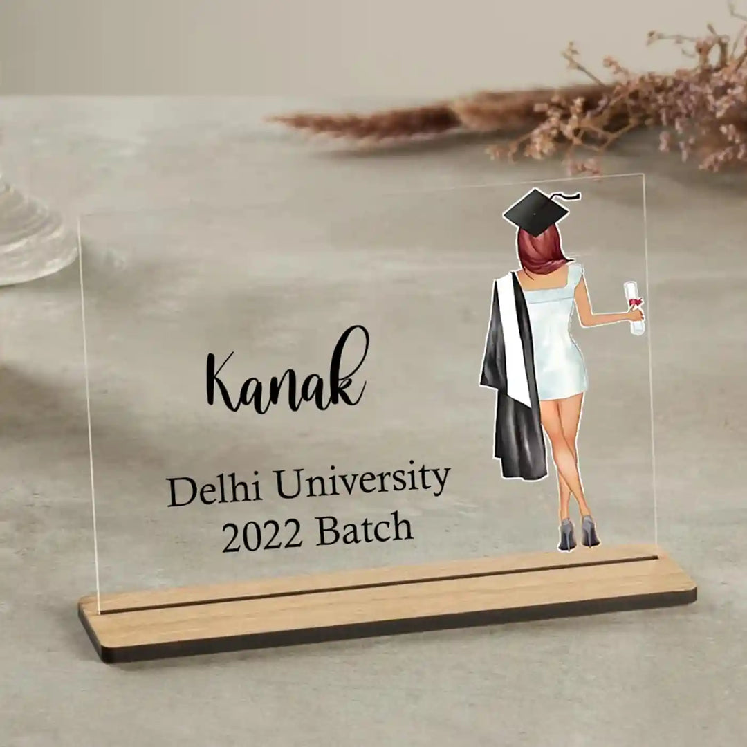 Personalized Girls Graduation Theme Acrylic Decorative Plaque