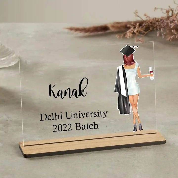 Personalized Girls Graduation Theme Acrylic Decorative Plaque
