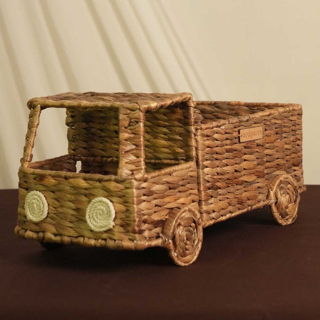 Handmade Water Hyacinth Truck Basket