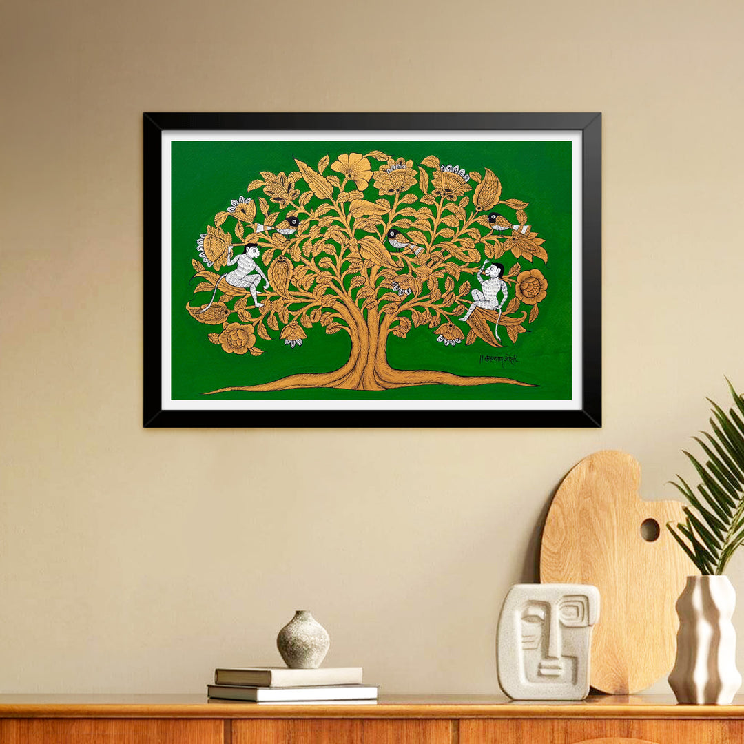 14.5 X 18.5 Inch | Tree Of Life Paper Phad Painting