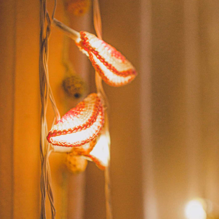 Handmade Crochet Lily Bougainvillea Fairy Light