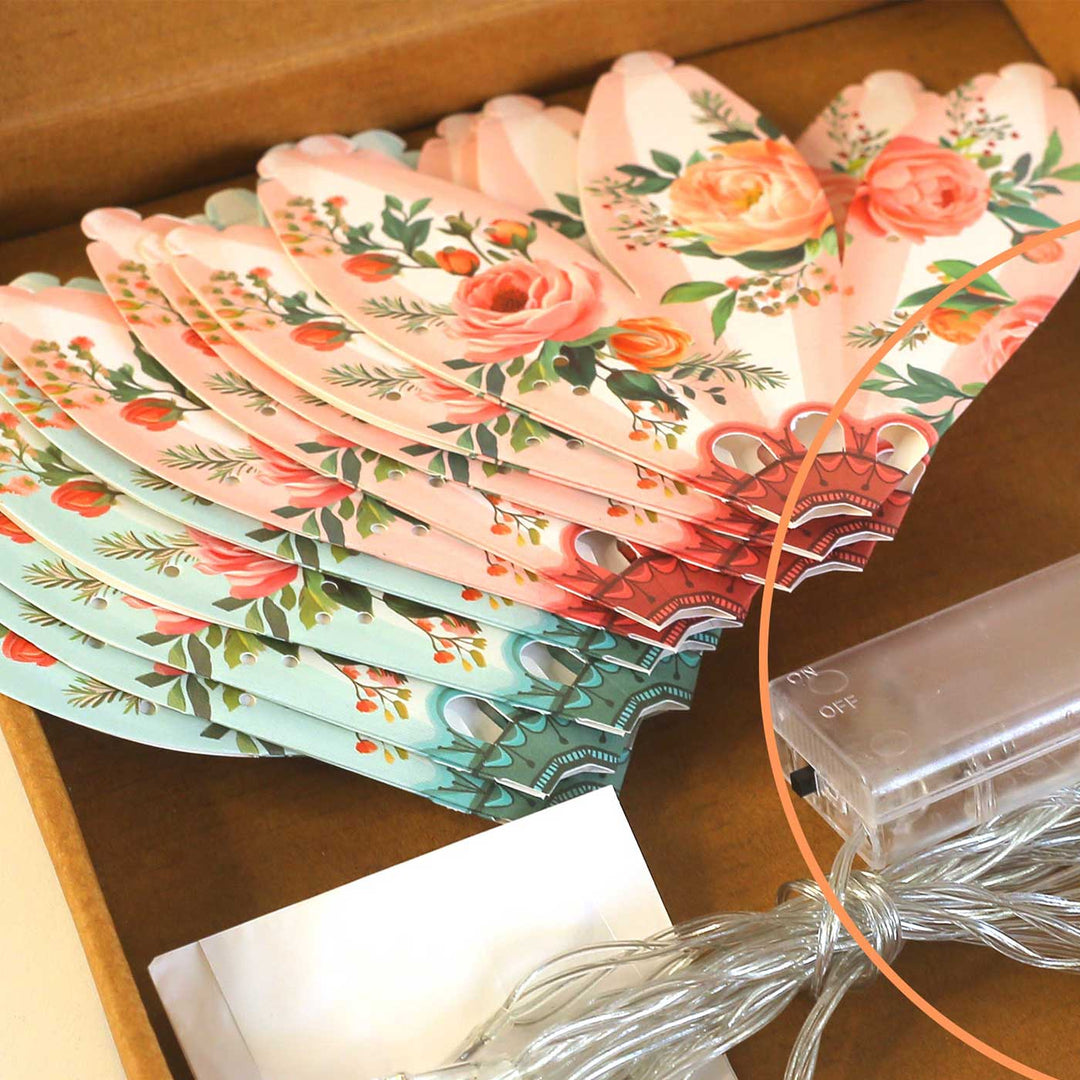 Handmade Floral Mini Hot Air Balloon DIY Paper Fairy Light