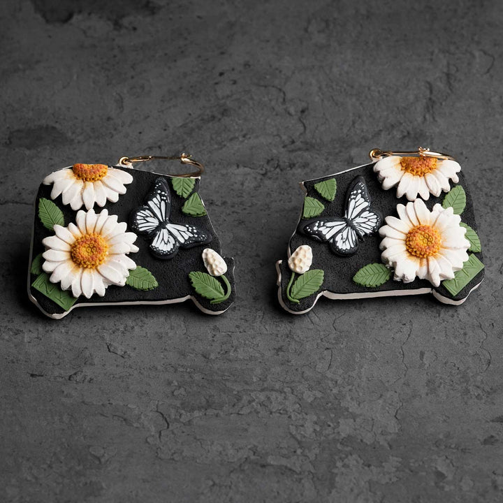 Handmade Polymer Clay Auto Design Reversible Earrings
