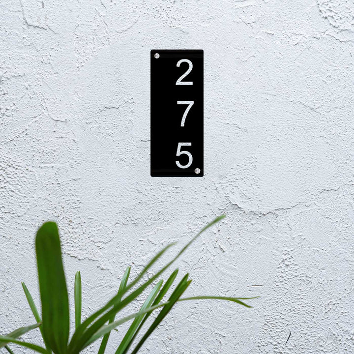 Personalized Laser Cut Minimalist Design Steel Vertical Name Plate