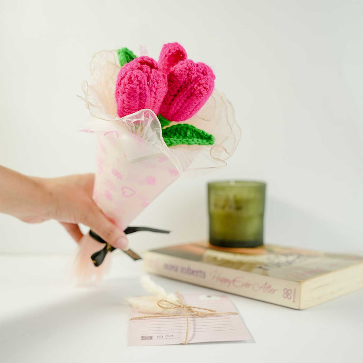 Handmade Crochet Blooms Flower Bouquet