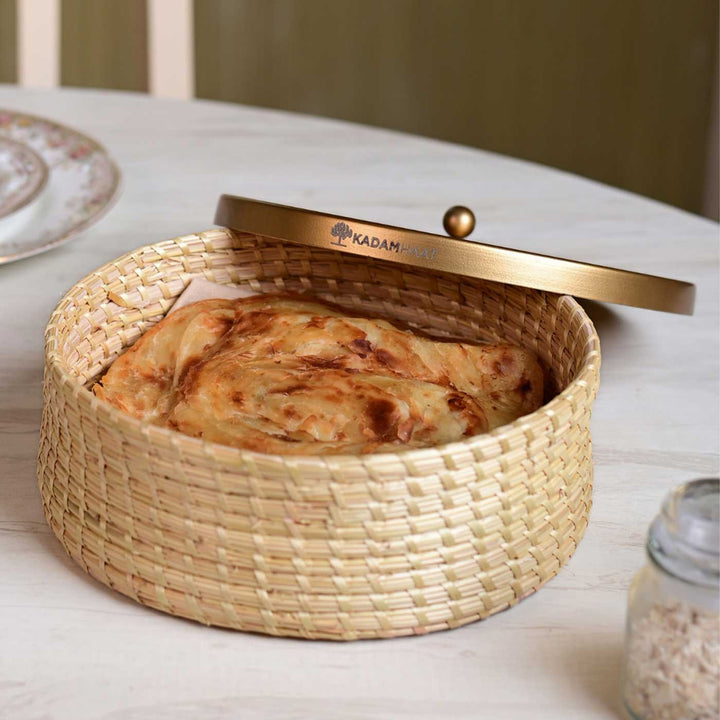 Handmade Ecofriendly Grass Weaving Minimalist & Rustic Elegance Sikki Roti Box