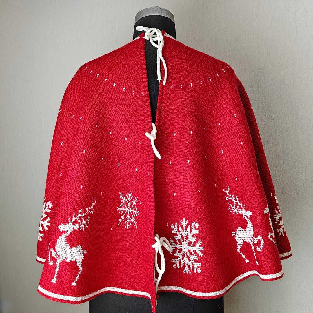 Personalized Handmade Skirt To Cape Snowy Scandinavian Knit Tree Skirt | 50 Inches