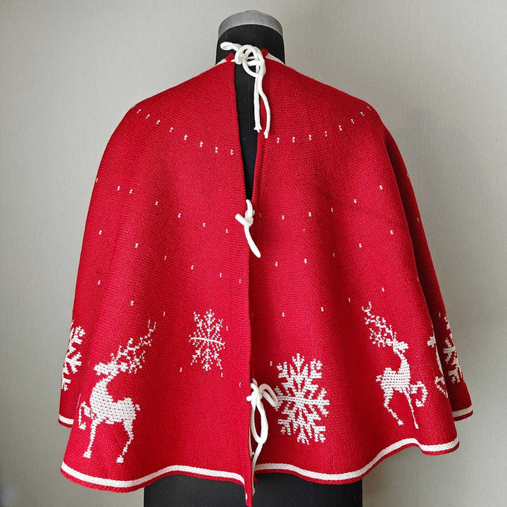 Personalized Handmade Skirt To Cape Snowy Scandinavian Knit Tree Skirt | 50 Inches