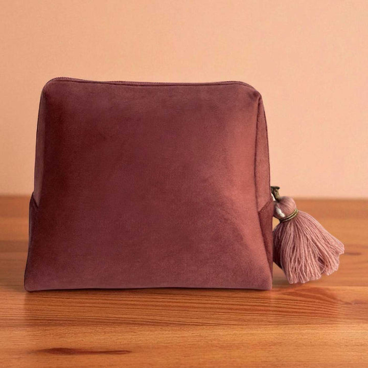 Handmade Embroidered Queens Don't Compete Velvet Pouch