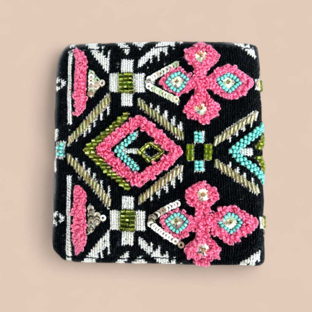 Handmade Embroidered Grace Design Jacquard Wallet