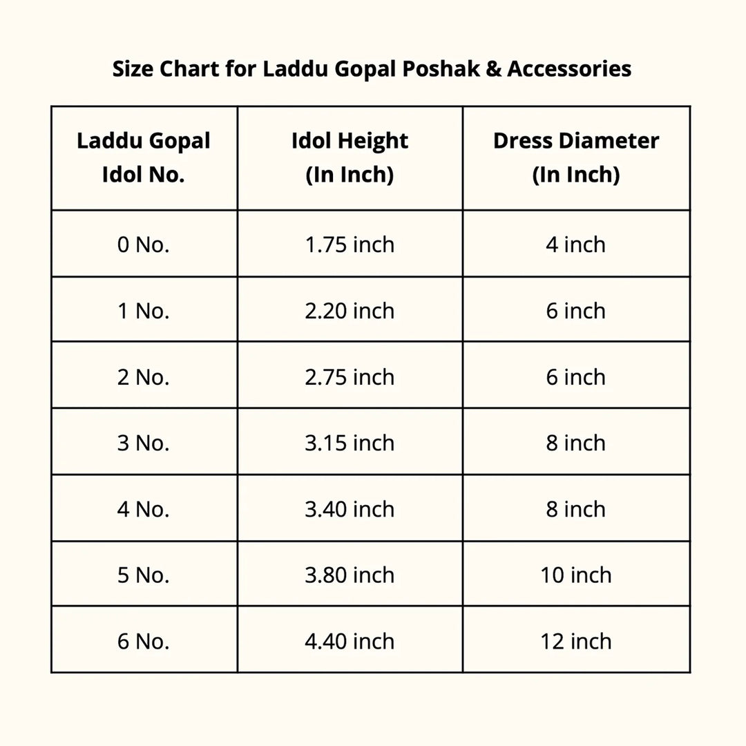 Hand Embroidered Zardozi Divya Raas Art Silk Laddu Gopal Poshak (Dress)