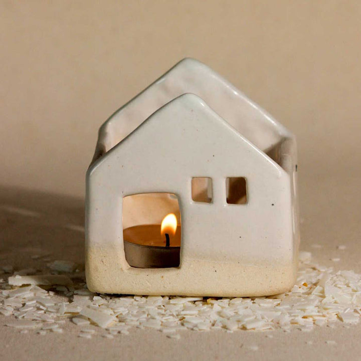 Handmade Cozy Christmas Cottage Tea Light Holder For Decoration