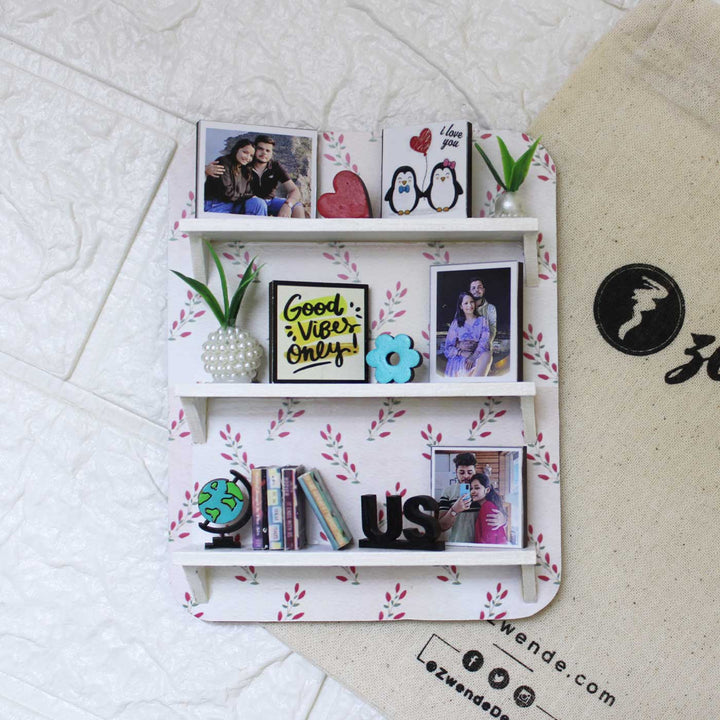 Photo Personalized Cute Leaf Theme Mdf Wood Miniature Frame