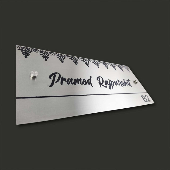 Personalized Engraved Minimalist Stainless Steel Name Plate