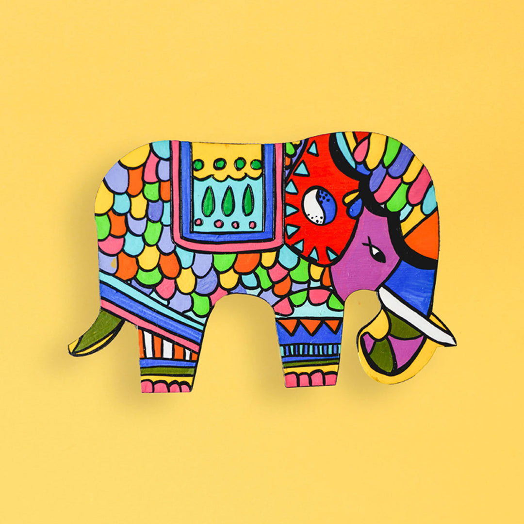 Handcrafted MDF Elephant Fridge Magnet