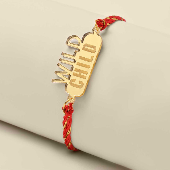 Handmade Wild Child Design Acrylic Rakhi