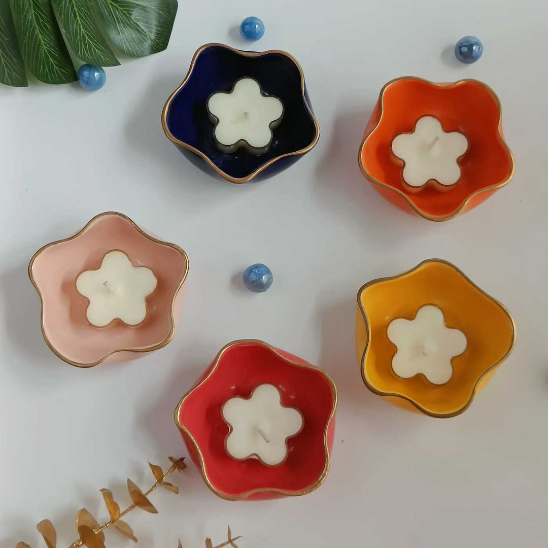 Handmade Twinkle Tara Bowl Shape Ceramic Tealight Holder