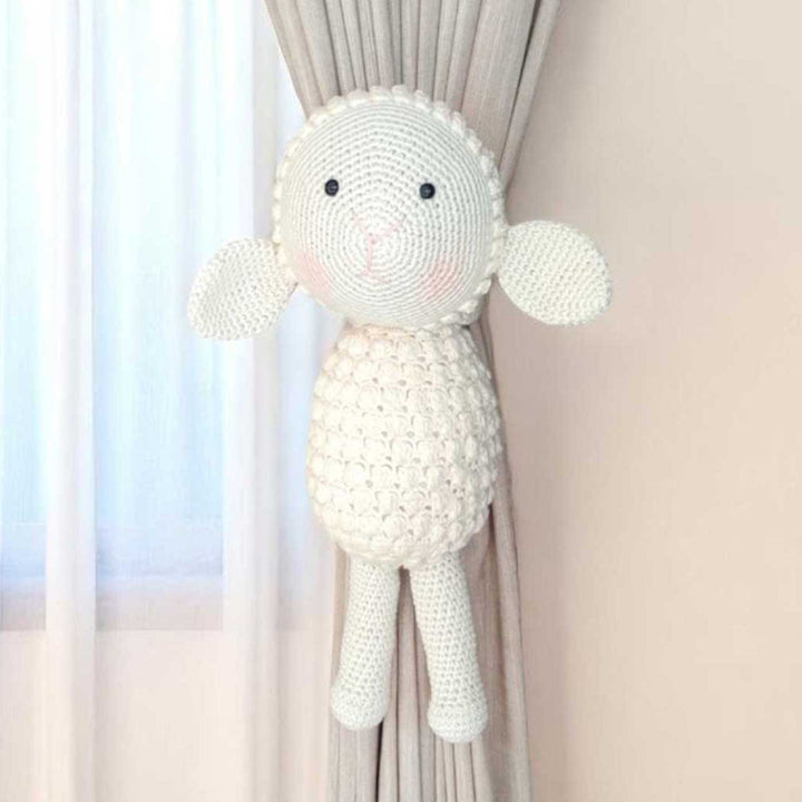 Handmade Crochet Sheep Curtain Tie for Newborns