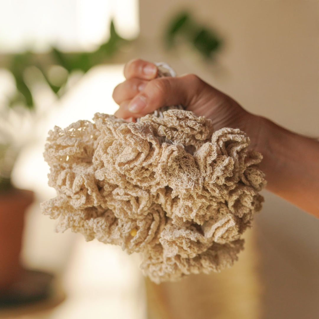 9.15m, 50 Bulbs | Handmade Crochet Floral LED Fairy Light