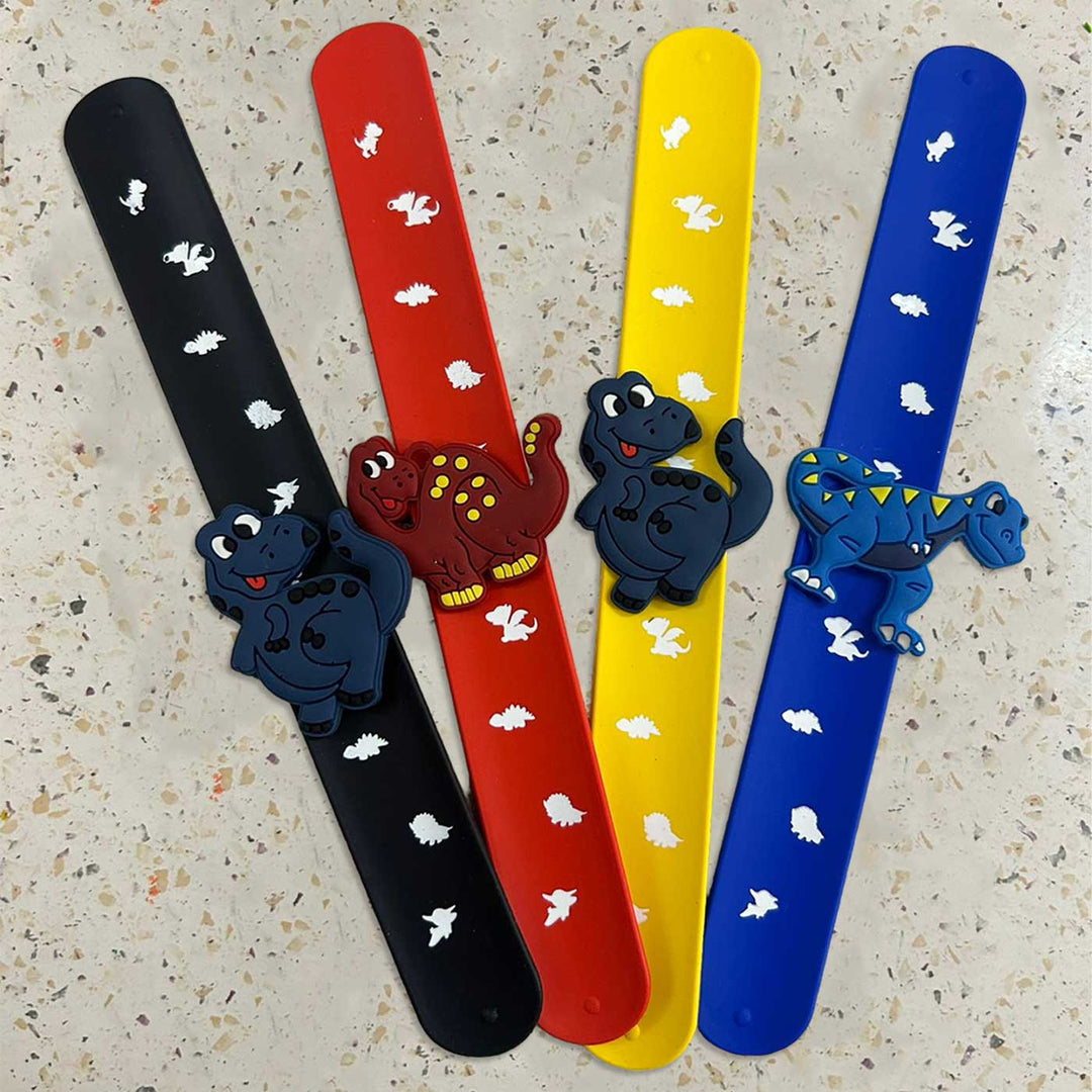 Handmade Dino Slap Band Kids Rakhi With Roli Chawal