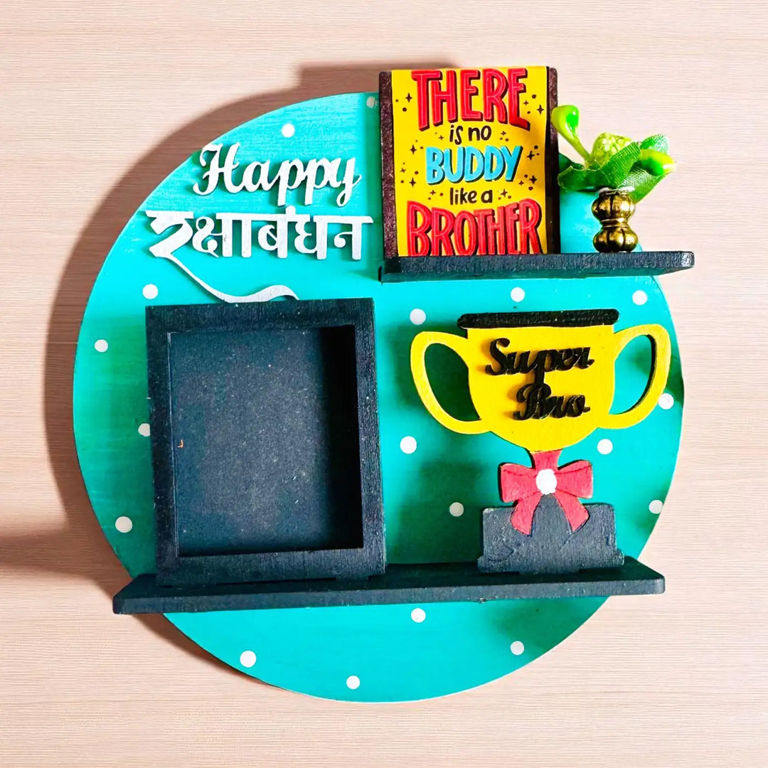 Photo Personalized "Super Bro" Miniature Shelf MDF Wood Fridge Magnet