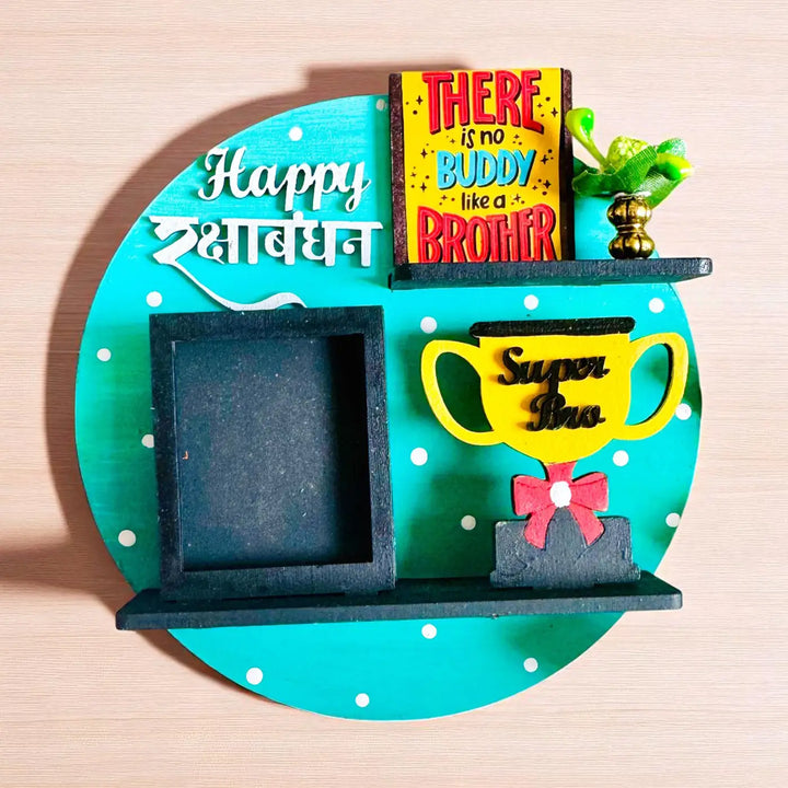 Photo Personalized "Super Bro" Miniature Shelf MDF Wood Fridge Magnet