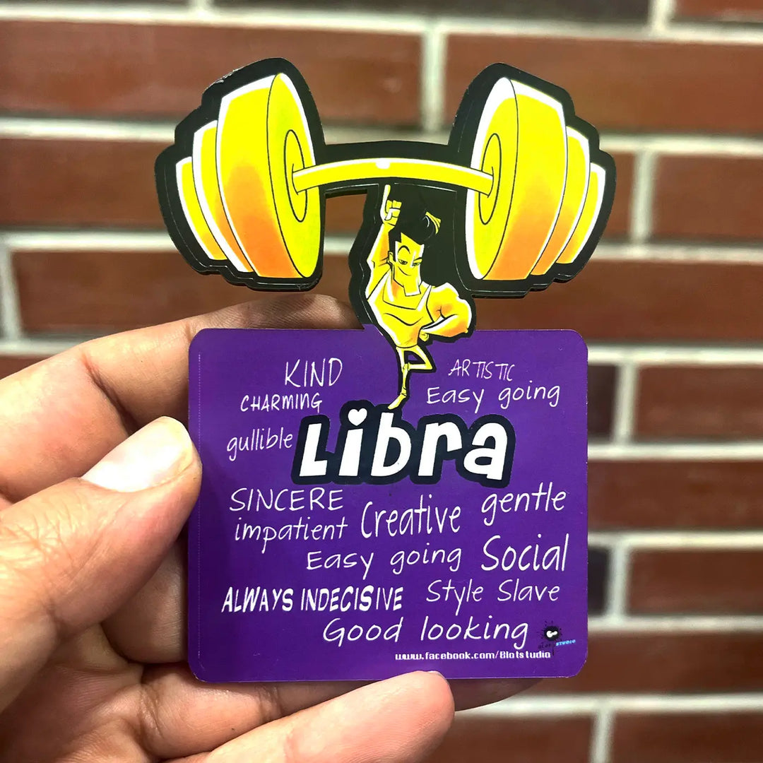 Printed Libra Zodiac Sign MDF Wood Fridge Magnet