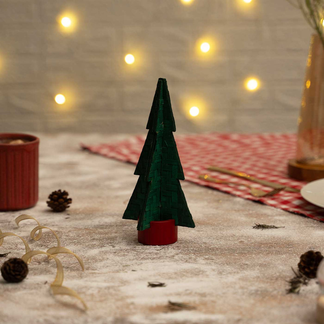 Handmade Bamboo Miniature Tree Christmas Decoration