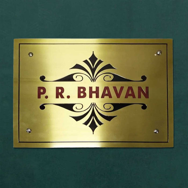 Personalized Square Engraved Stainless Steel Name Plate