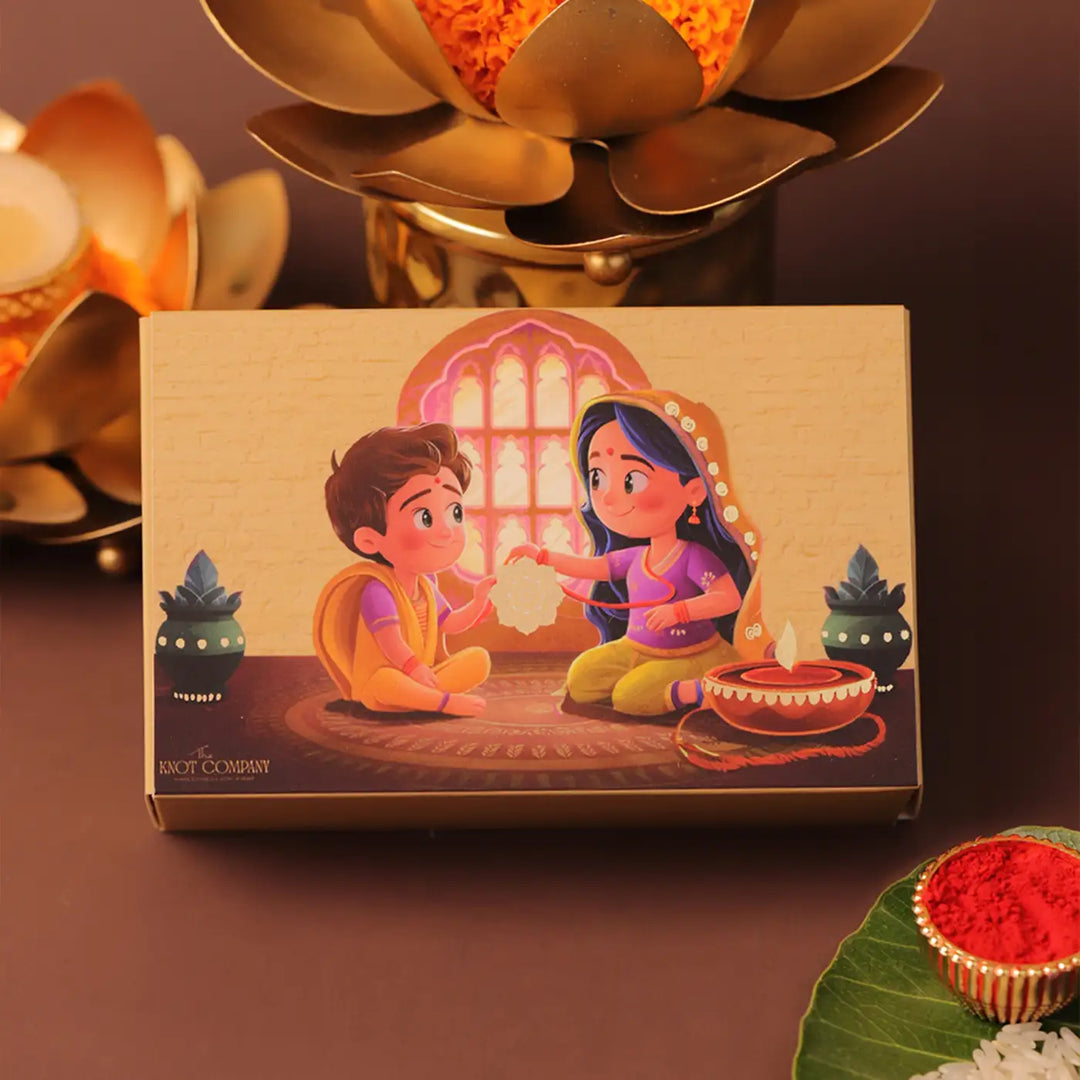Handmade Cute Octopus Kids Rakhi With Roli Chawal