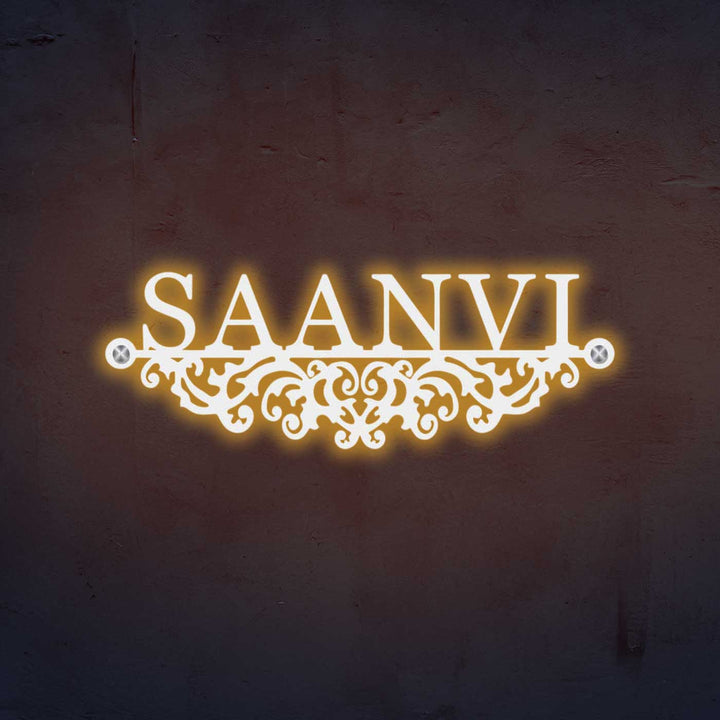 Personalized Laser Cut Minimalist Steel Name Plate