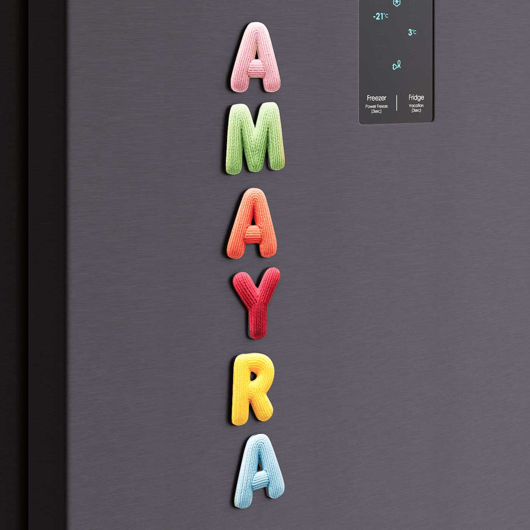 Personalized Acrylic Colourful Knitted Look Fridge Magnet
