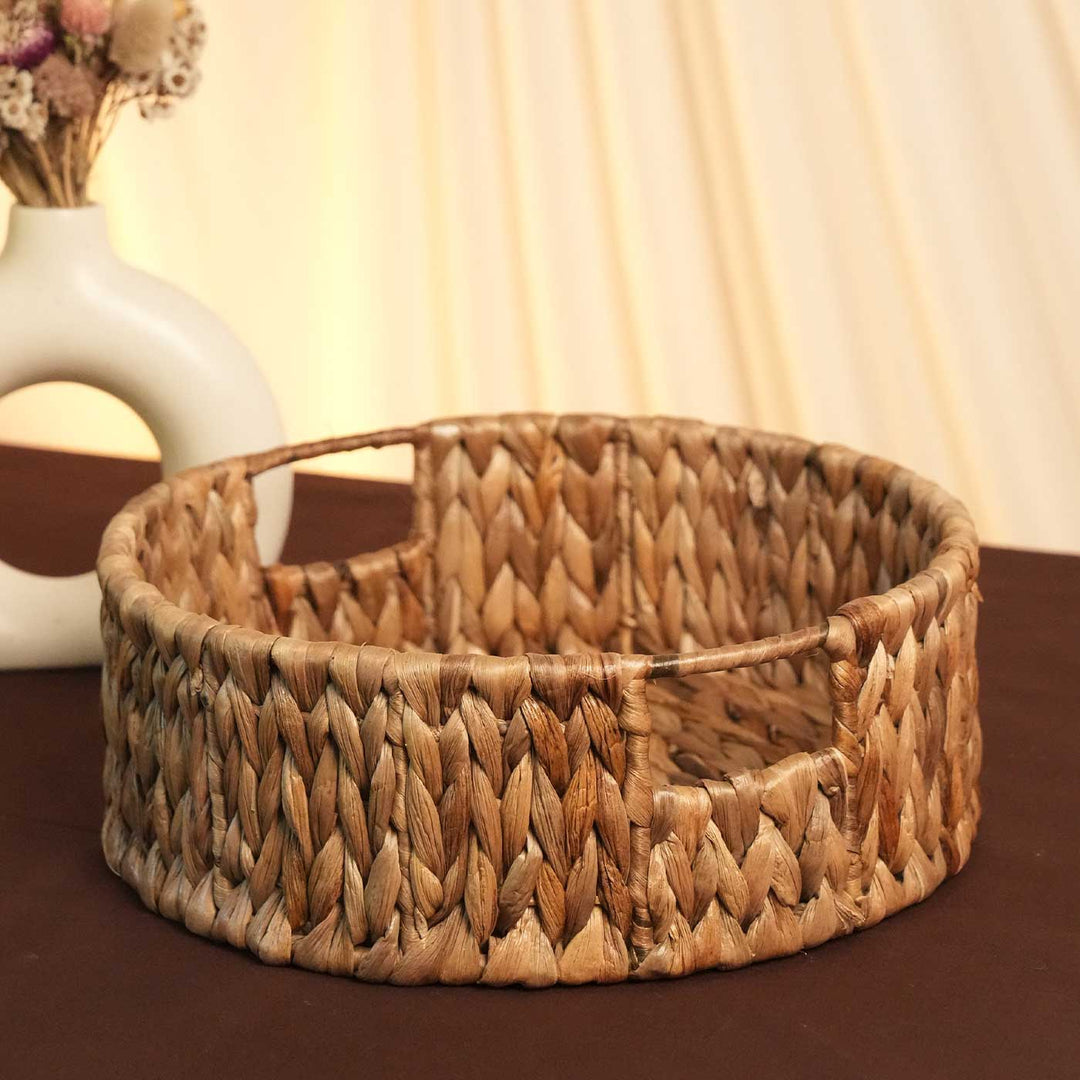 Handmade Water Hyacinth Round Tray