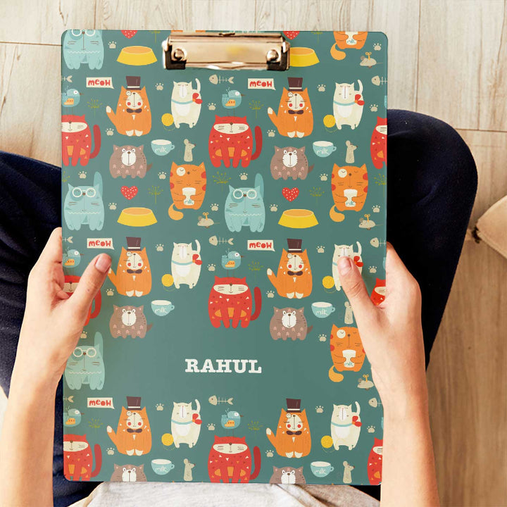 Personalized Kitty Cat Theme Acrylic Clipboard