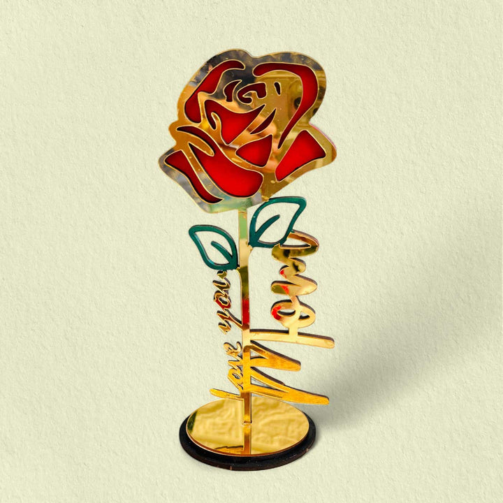 Personalized Handmade Artificial Rose Acrylic Decorative Plaque