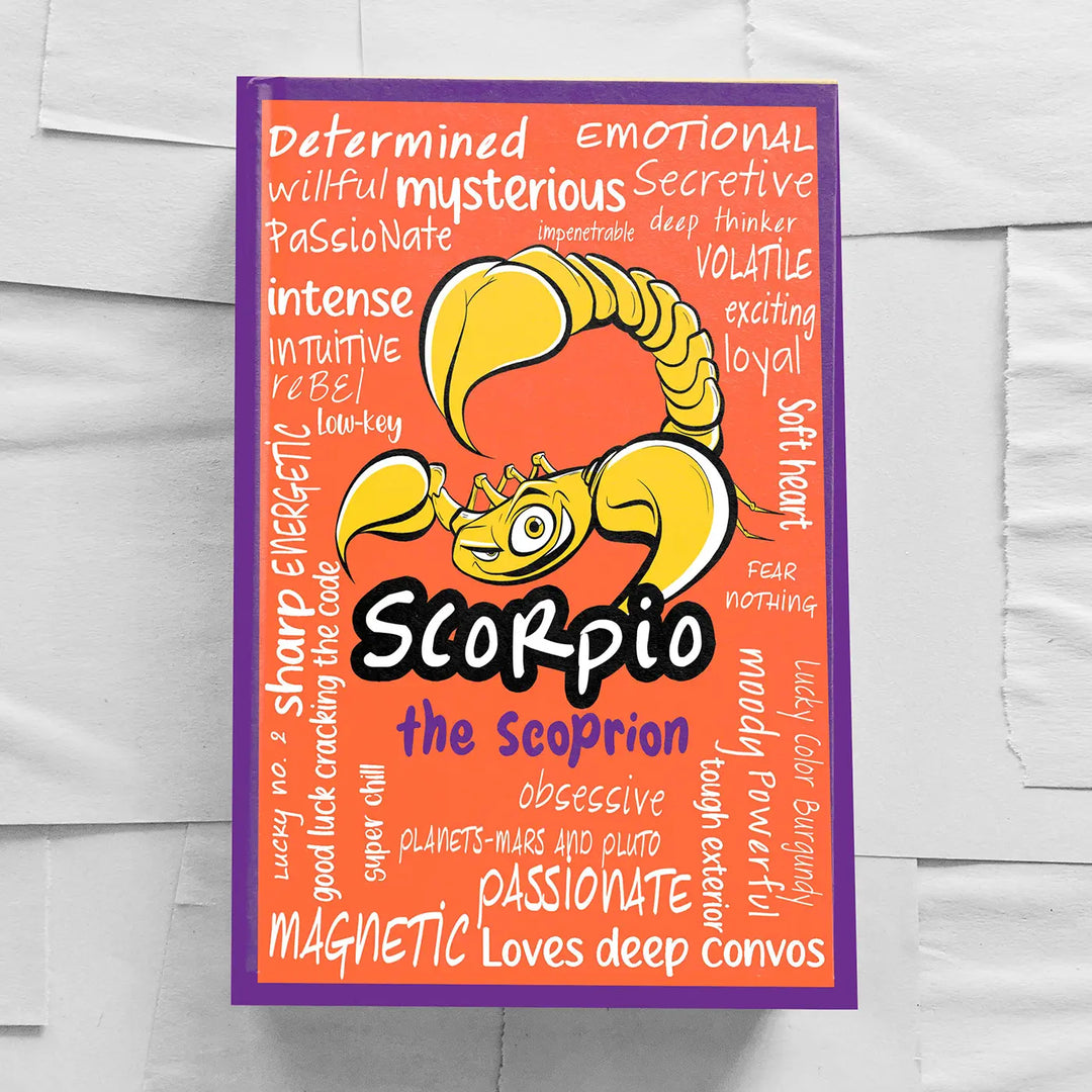 Printed Scorpio Theme Ruled Notebook | A5 | 50 Pages