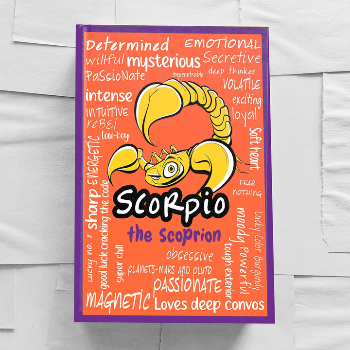 Printed Scorpio Theme Ruled Notebook | A5 | 50 Pages