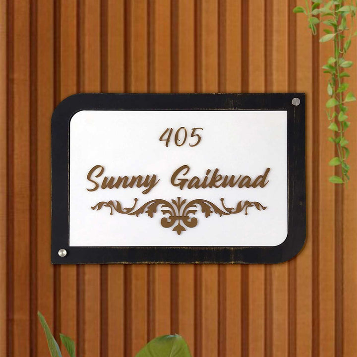 Personalized 3D Elegant White Acrylic Name Plate