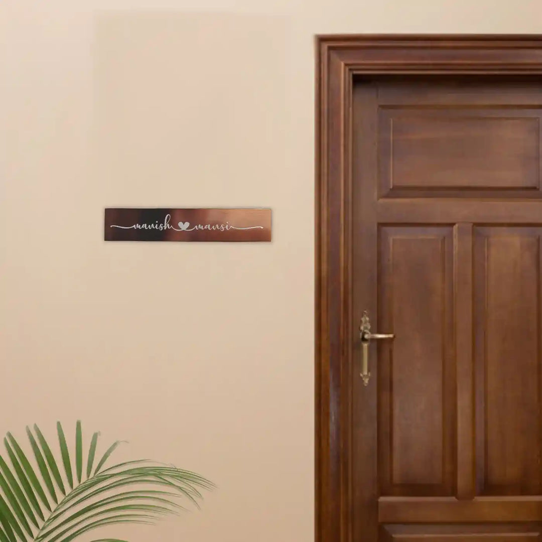 Personalized Minimal Design Steel Name Plate