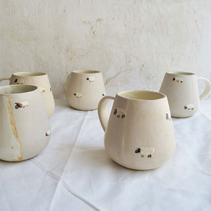 Handmade Ceramic Sheep Belly Mug - 400 ml