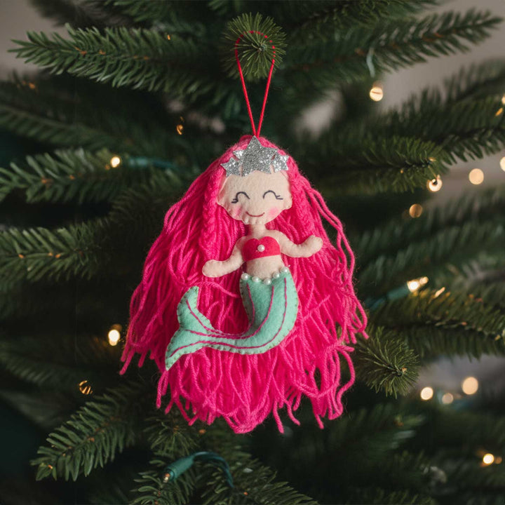 Handmade Felt Fairy Mermaid Christmas Ornaments