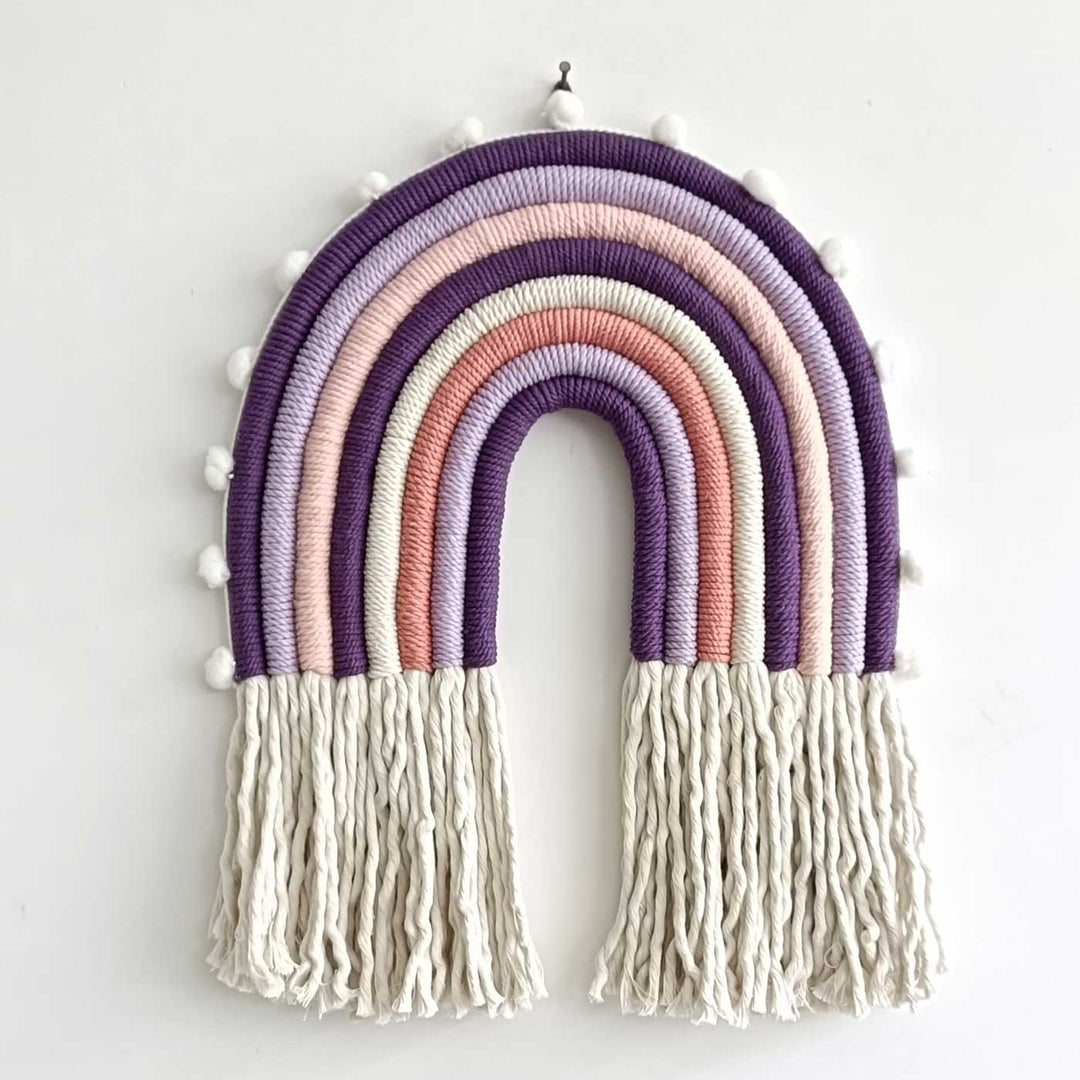 Handmade Purple & Lavander Macrame Wall Hanging