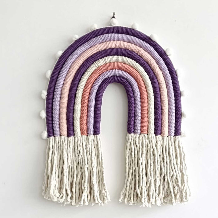 Handmade Purple & Lavander Macrame Wall Hanging