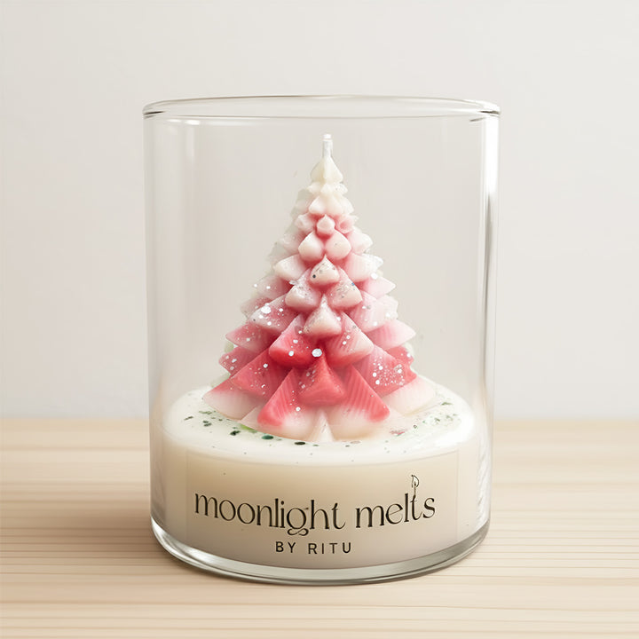Handmade Christmas Tree Theme Soy Wax Jar Candle