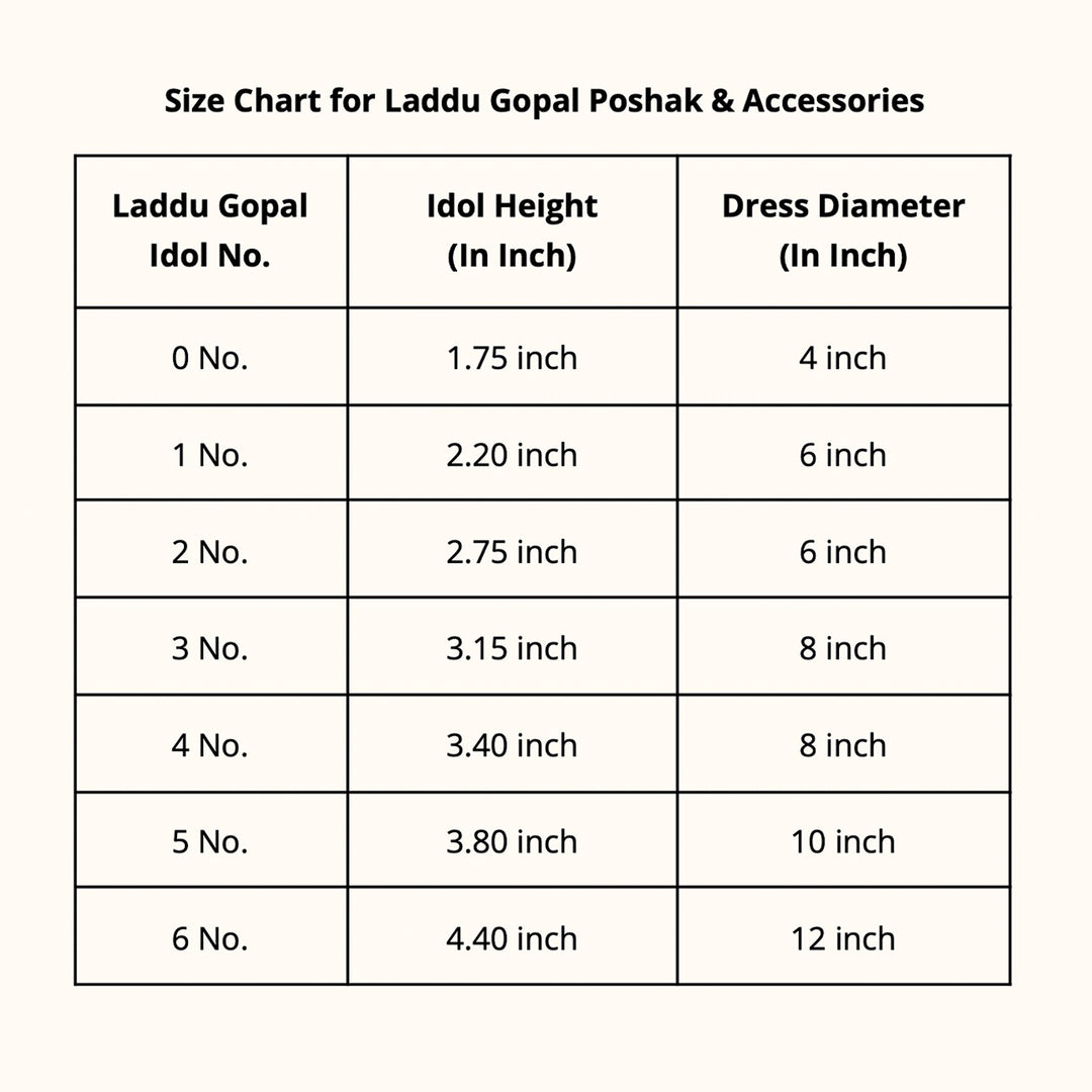 Hand Embroidered Zardozi Flower Design Art Silk Laddu Gopal Poshak (Dress)