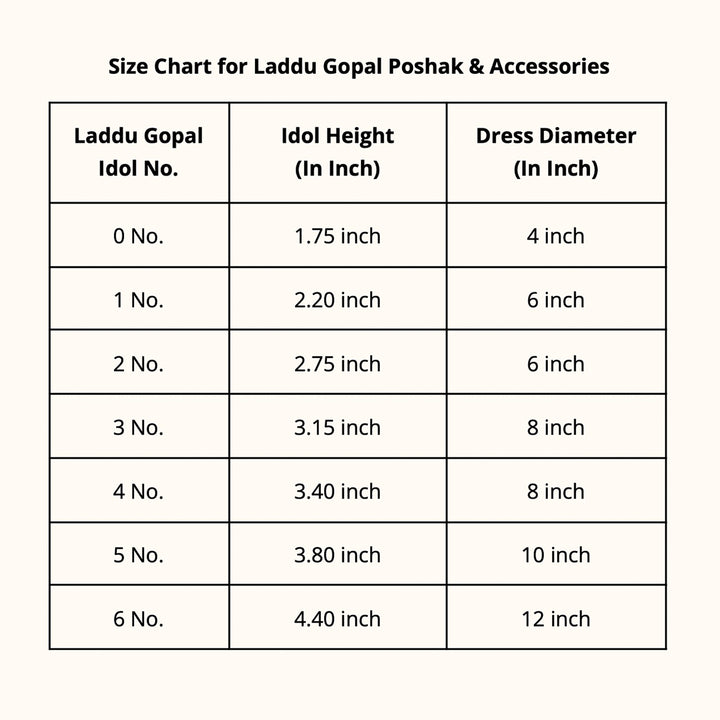Hand Embroidered Zardozi Flower Design Art Silk Laddu Gopal Poshak (Dress)