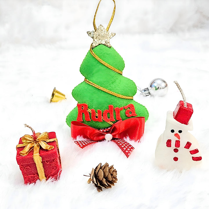 Personalized Christmas Gift Hamper | Includes 1 Ornament, 1 Gift Box Candle, 1 Snowman Candle